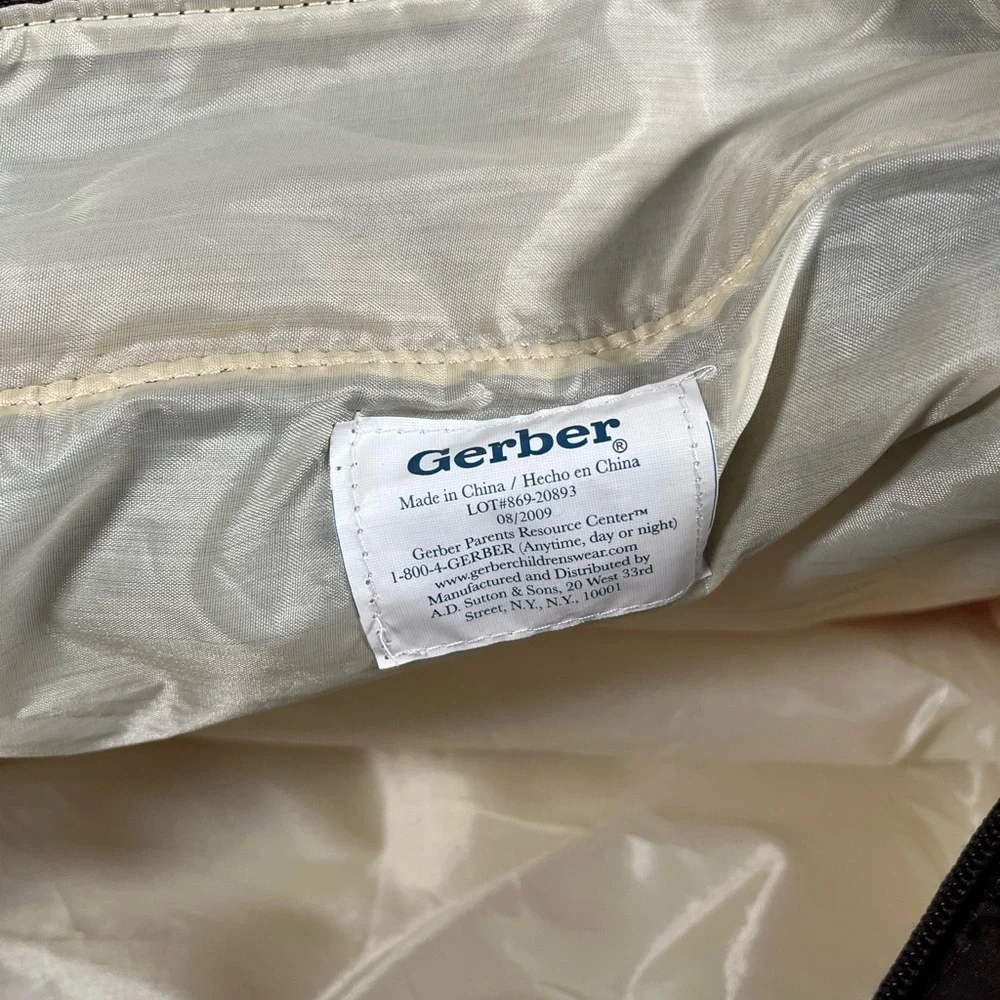 Gerber Pink and Brown Striped Diaper Bag with Changing Mat